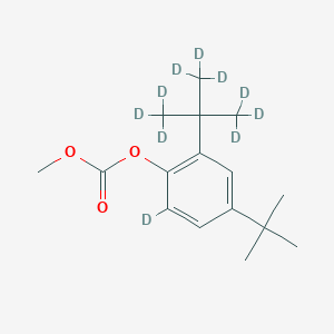 molecular formula C16H24O3 B15142384 Desquinolinone-deshydroxy-Ivacaftor carbonate-d10 