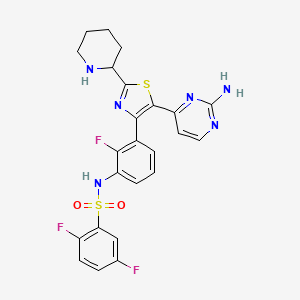 molecular formula C24H21F3N6O2S2 B15142498 B-Raf IN 6 