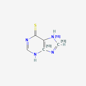6-Mercaptopurine-13C2,15N