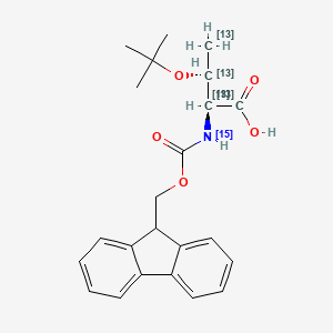 molecular formula C23H27NO5 B15142508 Fmoc-Thr(tBu)-OH-13C4,15N 