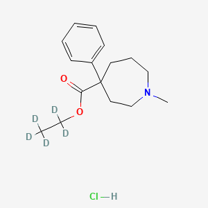 molecular formula C16H24ClNO2 B15142596 Ethoheptazine Hydrochloride-d5 