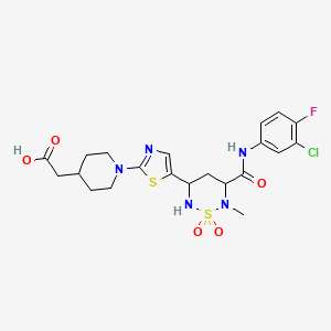 molecular formula C21H25ClFN5O5S2 B15142882 Hbv-IN-8 