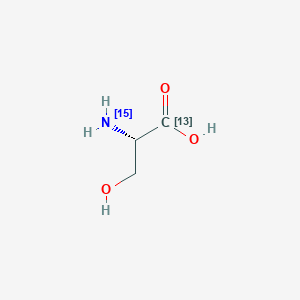 molecular formula C3H7NO3 B15142959 L-Serine1-13C,15N 