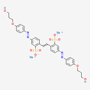 molecular formula C32H30N4Na2O10S2 B1514305 disodium;5-[[4-(3-hydroxypropoxy)phenyl]diazenyl]-2-[2-[4-[[4-(3-hydroxypropoxy)phenyl]diazenyl]-2-sulfonatophenyl]ethenyl]benzenesulfonate CAS No. 73507-48-9