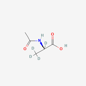 molecular formula C5H9NO3 B15143598 Ac-D-Ala-OH-d4 