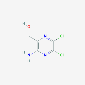 molecular formula C5H5Cl2N3O B151436 (3-Amino-5,6-dichloropyrazin-2-yl)methanol CAS No. 95037-20-0