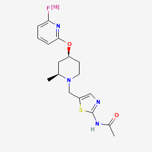molecular formula C17H21FN4O2S B15143826 N-[5-[[(2S,4S)-4-(6-(18F)fluoranylpyridin-2-yl)oxy-2-methylpiperidin-1-yl]methyl]-1,3-thiazol-2-yl]acetamide 