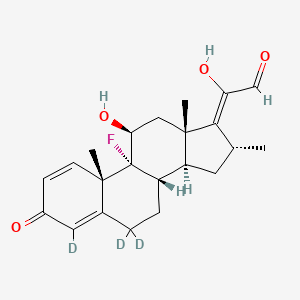 molecular formula C22H27FO4 B15143862 Dexamethasone-delta17,20 21-aldehyde-d3 