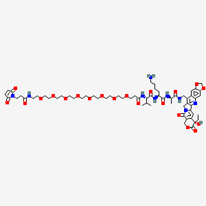 molecular formula C62H87N9O21 B15143922 MP-PEG8-Val-Lys-Gly-7-MAD-MDCPT 