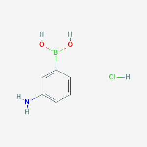 molecular formula C6H7BClNO2 B151440 (m-Aminophenyl)metaboric acid hydrochloride CAS No. 85006-23-1