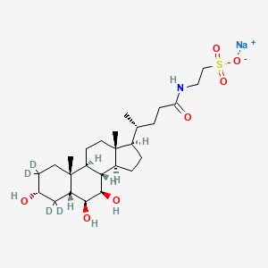 molecular formula C26H44NNaO7S B15144080 Tauro-|A-muricholic acid-d4 (sodium) 