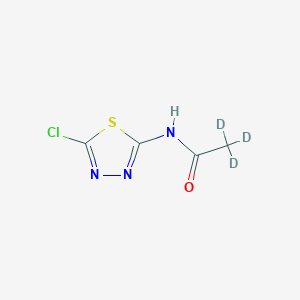 molecular formula C4H4ClN3OS B15144264 n-(5-Chloro-1,3,4-thiadiazol-2-yl)acetamide-d3 
