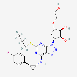 molecular formula C23H29FN6O4S B15144288 Ticagrelor impurity-d7 