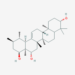 molecular formula C30H50O3 B15144417 Urs-12-ene-3|A,16|A,22|A-triol 
