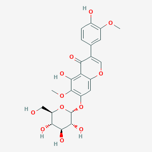 molecular formula C23H24O12 B15144420 5-hydroxy-3-(4-hydroxy-3-methoxyphenyl)-6-methoxy-7-[(2R,3R,4S,5S,6R)-3,4,5-trihydroxy-6-(hydroxymethyl)oxan-2-yl]oxychromen-4-one 