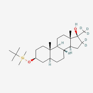 molecular formula C26H48O2Si B1514446 3b-tert-Butyldimethylsilyloxy-17-methyl-5a-androstane-17b-ol-d5 CAS No. 853904-64-0