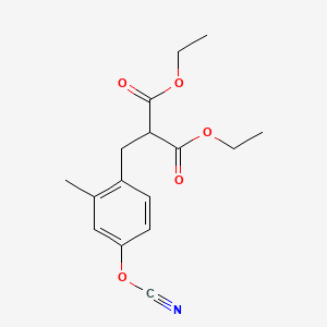 molecular formula C16H19NO5 B1514455 Diethyl [(4-cyanato-2-methylphenyl)methyl]propanedioate CAS No. 88975-85-3