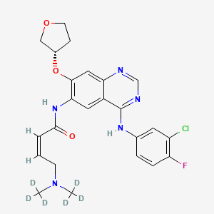 molecular formula C24H25ClFN5O3 B15144601 (2Z)-Afatinib-d6 