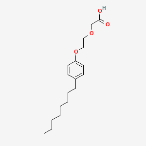 molecular formula C18H28O4 B1514471 Acetic acid, [2-(4-octylphenoxy)ethoxy]- CAS No. 154826-10-5