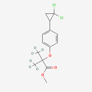 molecular formula C14H16Cl2O3 B15144835 Ciprofibrate methyl ester-d6 