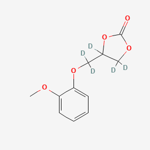 molecular formula C11H12O5 B15144863 Guaifenesin-d5 cyclic carbonate 