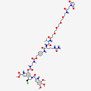 molecular formula C67H87ClN12O21 B15145086 Mal-PEG4-VC-PAB-DMEA-Seco-Duocarmycin SA 
