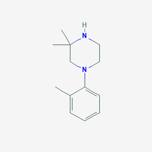 molecular formula C13H20N2 B15145110 3,3-Dimethyl-1-(2-methylphenyl)piperazine 