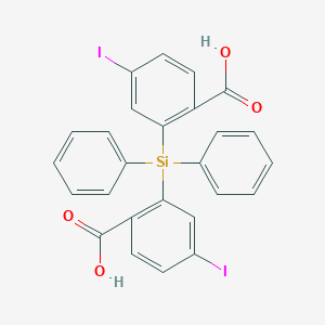 molecular formula C26H18I2O4Si B151452 2-[(2-Carboxy-5-iodophenyl)-diphenylsilyl]-4-iodobenzoic acid CAS No. 129459-83-2