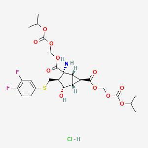 molecular formula C25H32ClF2NO11S B15145210 LY3027788 hydrochloride 