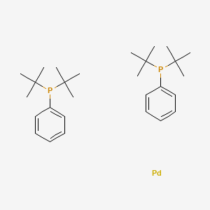 molecular formula C28H46P2Pd B1514527 Palladium, bis[bis(1,1-dimethylethyl)phenylphosphine]- CAS No. 52359-17-8