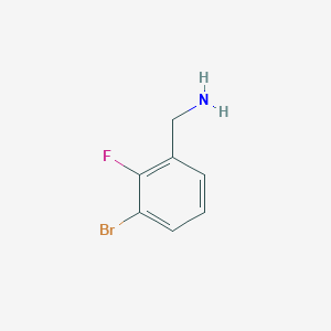molecular formula C7H7BrFN B151453 (3-Bromo-2-fluorophenyl)methanamine CAS No. 261723-28-8