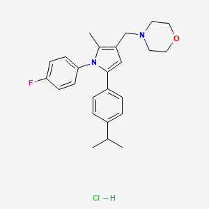 molecular formula C25H30ClFN2O B15145334 BM635 (hydrochloride) 