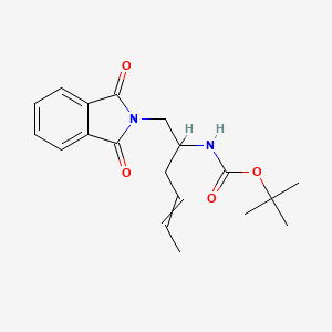 molecular formula C19H24N2O4 B15145363 tert-butyl N-[1-(1,3-dioxoisoindol-2-yl)hex-4-en-2-yl]carbamate 