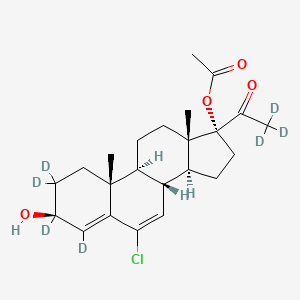 molecular formula C23H31ClO4 B15145396 Chlormadinol Acetate-d7 
