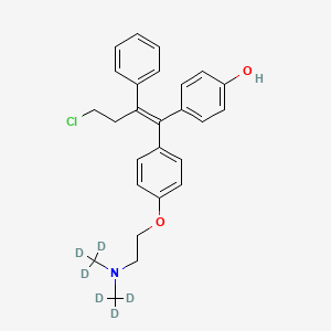 molecular formula C26H28ClNO2 B15145518 (E/Z)-4-Hydroxy Toremifene-d6 