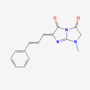molecular formula C15H13N3O2 B15145763 1-methyl-6-(3-phenylprop-2-en-1-ylidene)-2H-imidazo[1,2-a][1,3]diazole-3,5-dione 
