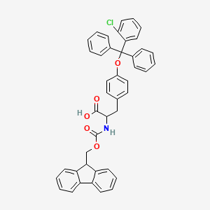 molecular formula C43H34ClNO5 B15145795 N-Fmoc-O4-(2-chlorotrityl)L-tyrosine 
