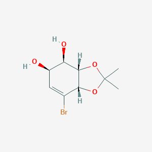 molecular formula C9H13BrO4 B151458 (3AS,4R,5R,7AS)-7-Bromo-2,2-dimethyl-3A,4,5,7A-tetrahydro-1,3-benzodioxole-4,5-diol CAS No. 130669-72-6