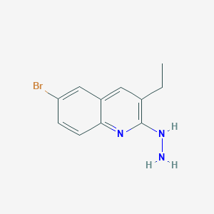 molecular formula C11H12BrN3 B15145833 1-(6-Bromo-3-ethylquinolin-2-YL)hydrazine 