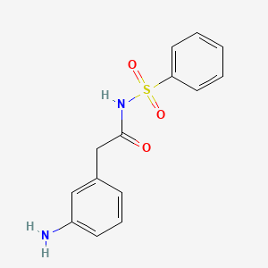 molecular formula C14H14N2O3S B15145932 N-[2-(3-Amino-phenyl)-acetyl]-benzenesulfonamide CAS No. 887594-76-5