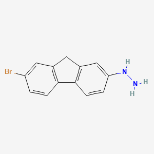 molecular formula C13H11BrN2 B15145976 (7-bromo-9H-fluoren-2-yl)hydrazine CAS No. 887593-02-4