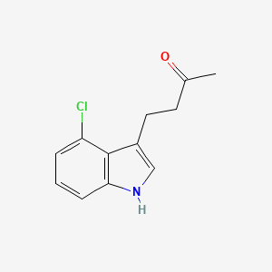 molecular formula C12H12ClNO B15146011 2-Butanone,4-(4-chloro-1H-indol-3-YL)- 