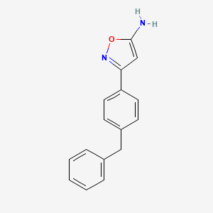 molecular formula C16H14N2O B15146048 3-(4-Benzyl-phenyl)-isoxazol-5-ylamine CAS No. 501902-13-2