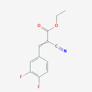 molecular formula C12H9F2NO2 B15146182 Ethyl 2-cyano-3-(3,4-difluorophenyl)prop-2-enoate 