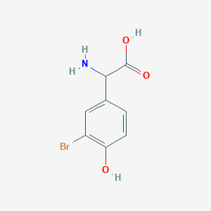 molecular formula C8H8BrNO3 B15146621 Amino-(3-bromo-4-hydroxy-phenyl)-acetic acid 