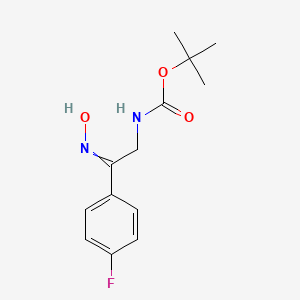 molecular formula C13H17FN2O3 B15146971 tert-butyl N-[2-(4-fluorophenyl)-2-hydroxyiminoethyl]carbamate 