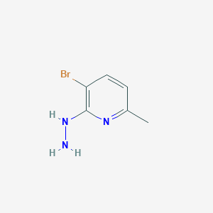 molecular formula C6H8BrN3 B15147148 3-Bromo-2-hydrazinyl-6-methylpyridine 