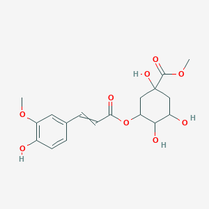molecular formula C18H22O9 B15147166 methyl 1,3,4-trihydroxy-5-{[(2E)-3-(4-hydroxy-3-methoxyphenyl)prop-2-enoyl]oxy}cyclohexane-1-carboxylate 