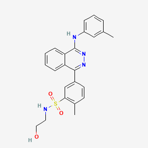 molecular formula C24H24N4O3S B15147225 N-(2-hydroxyethyl)-2-methyl-5-{4-[(3-methylphenyl)amino]phthalazin-1-yl}benzenesulfonamide 