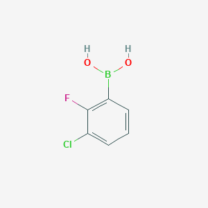molecular formula C6H5BClFO2 B151473 3-Chloro-2-fluorophenylboronic acid CAS No. 352535-82-1